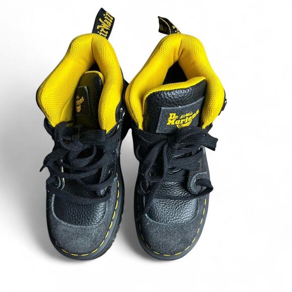 Dr. Martens Zuma Hiking Boots Size 5 - Black Yellow NWOT Combat Hiker Boots - Picture 2 of 7